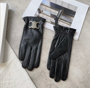 Triomphe Leather Gloves