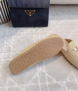 Raffia Slippers