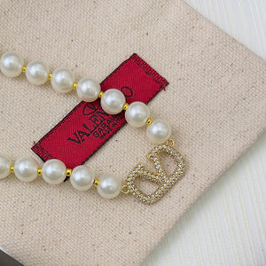 V Pearl Necklace