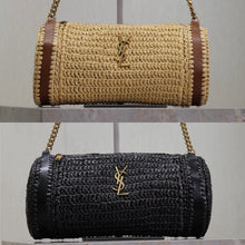 Load image into Gallery viewer, Cassandre Raffia Tube Bag
