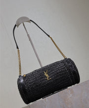 Load image into Gallery viewer, Cassandre Raffia Tube Bag
