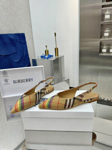 Check Slingback Pumps