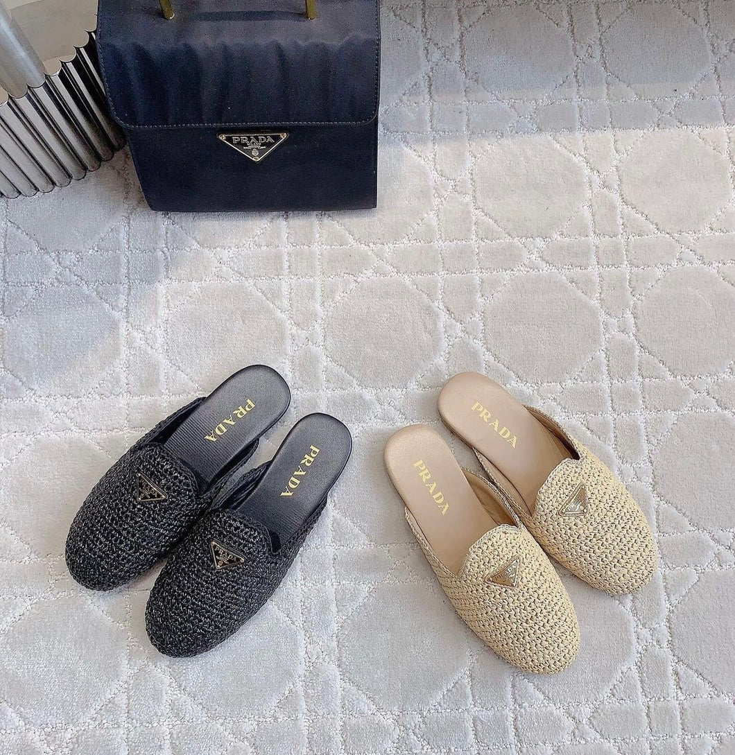 Raffia Slippers