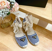Load image into Gallery viewer, Logo Wedge Espadrilles
