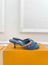 Load image into Gallery viewer, Denim Mules
