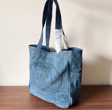 Load image into Gallery viewer, Large Denim Cabas Shopper
