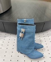 Load image into Gallery viewer, Shark Lock Ankle Boots
