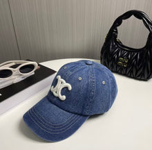 Load image into Gallery viewer, Denim Logo Cap
