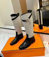 Load image into Gallery viewer, Leather Canvas Boots
