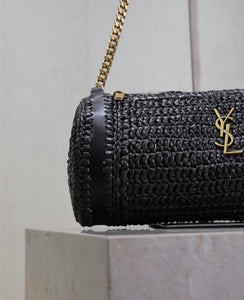 Cassandre Raffia Tube Bag