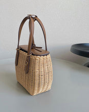 Load image into Gallery viewer, Wicker Leather Basket
