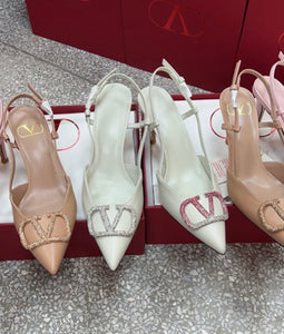 V Logo Slingback