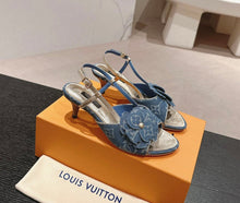 Load image into Gallery viewer, Denim Slingbacks
