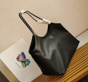 Leather Chain Tote