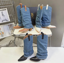 Load image into Gallery viewer, Denim Boots
