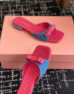 Denim Mules