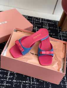 Denim Mules