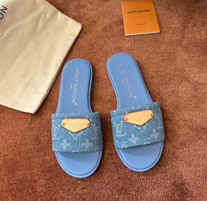 Denim Mules