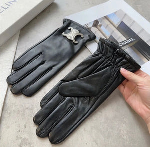 Triomphe Leather Gloves