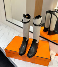 Load image into Gallery viewer, Leather Canvas Boots
