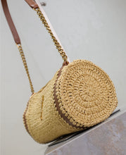 Load image into Gallery viewer, Cassandre Raffia Tube Bag
