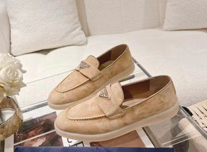 Suede Logo Loafers