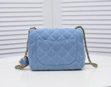 Load image into Gallery viewer, Denim CC Flap Bag
