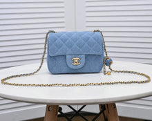 Load image into Gallery viewer, Denim CC Flap Bag
