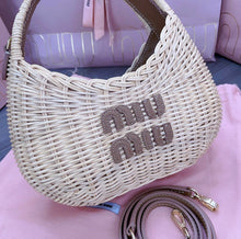 Load image into Gallery viewer, Wicker Hobo Bag
