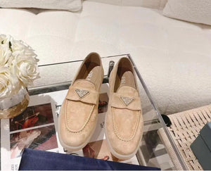 Suede Logo Loafers