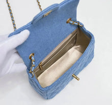 Load image into Gallery viewer, Denim CC Flap Bag
