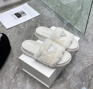 Shearling Slides