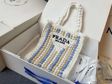 Load image into Gallery viewer, Raffia Wood Tote
