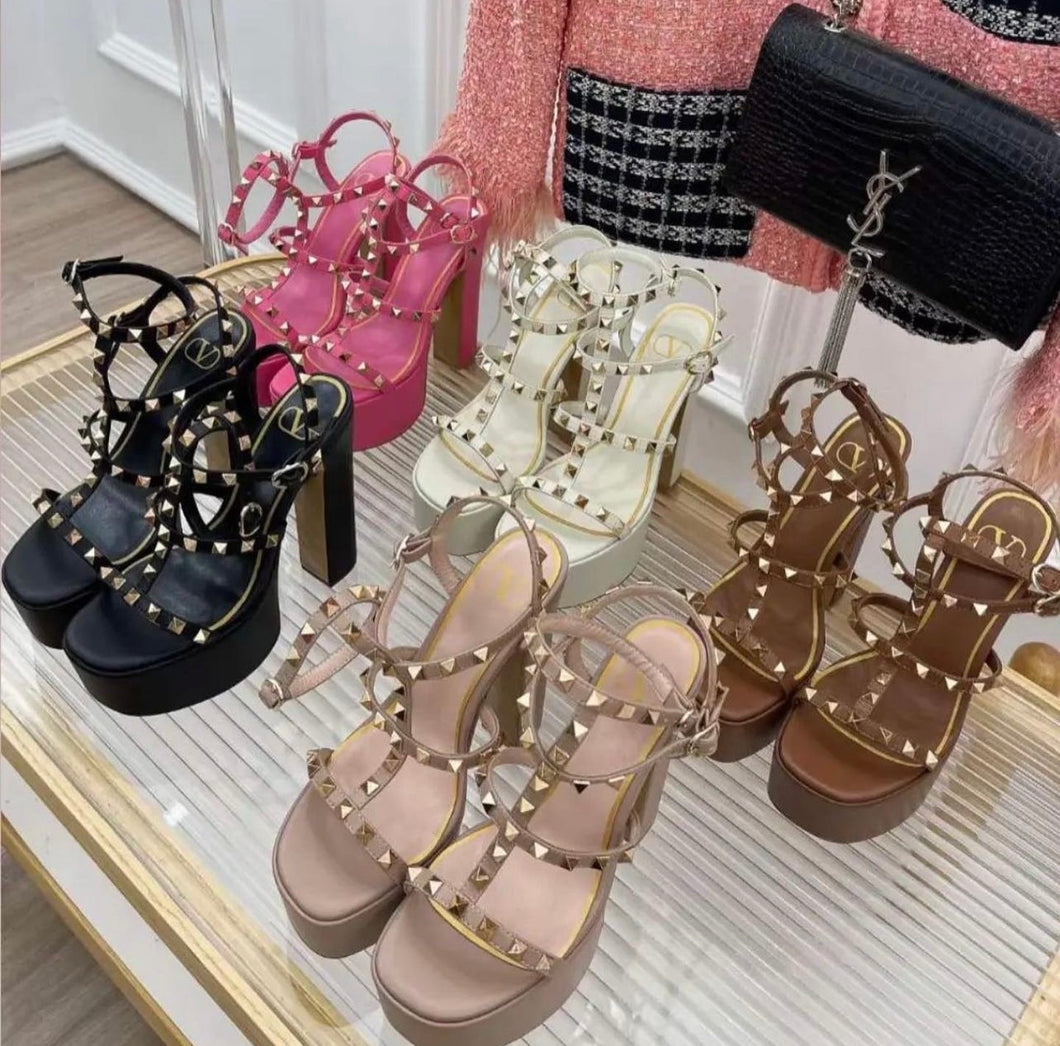 Rockstud Platform Sandals