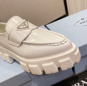 Brushed Leather Loafers