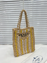 Load image into Gallery viewer, Raffia Wood Tote
