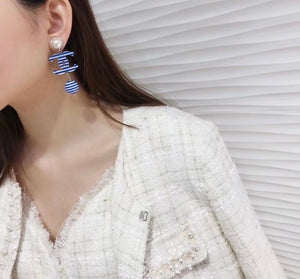 CC Striped Earrings