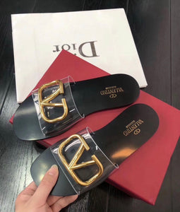 V Logo Sandals