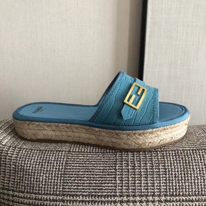 Logo Leather Espadrilles