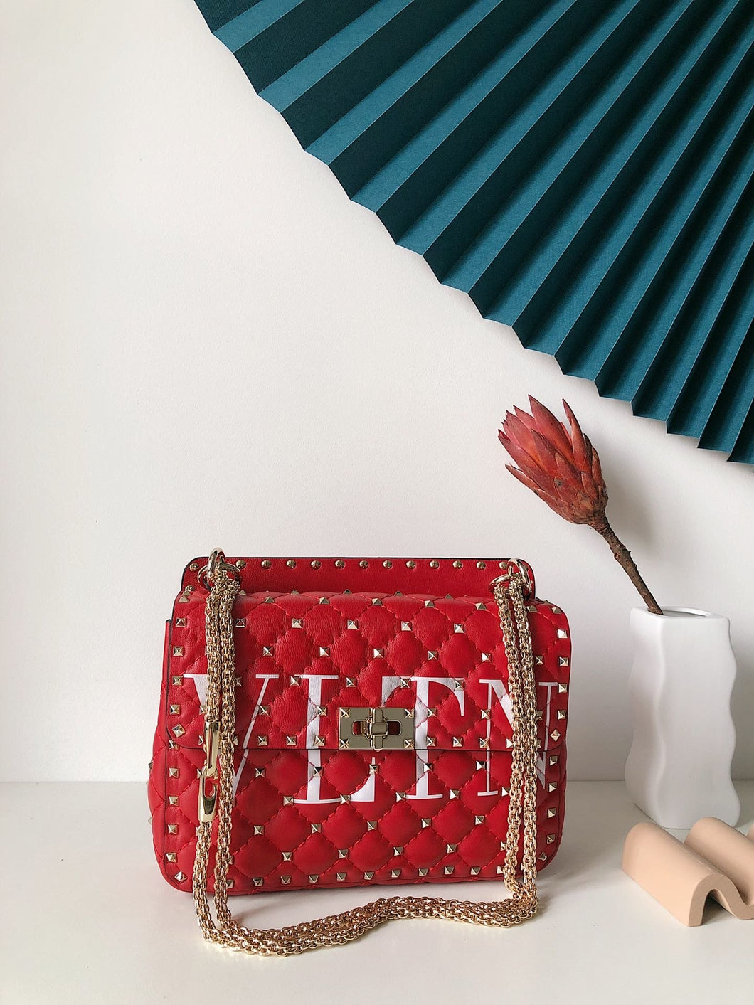 VLTN Spike Chain Bag