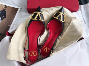 V Logo Slingback 8cm