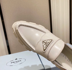 Brushed Leather Loafers