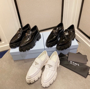 Brushed Leather Loafers