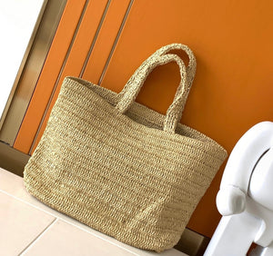 Rive Gauche Raffia Tote