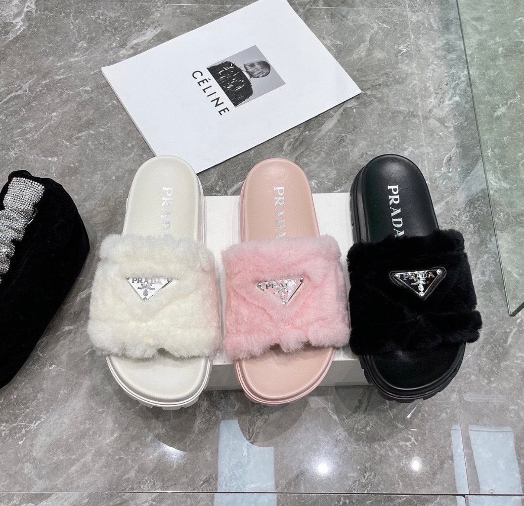 Shearling Slides