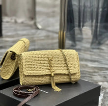 Load image into Gallery viewer, Kate Raffia Tassel Chain Bag
