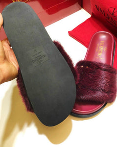 Rockstud Fur Slides