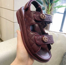 Load image into Gallery viewer, CC Leather Button Sandals
