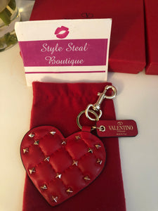 Rockstud Heart Bag Charm/Keychain