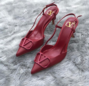 V Logo Slingback 8cm